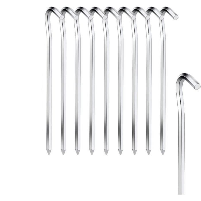 VIDAXL Piquets de tente 25 pcs 30 cm 4 mm acier galvanise pas cher