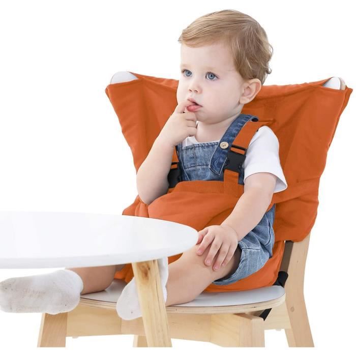 Portable Chaise Tissu De Voyage Haute Siege D Appoint Pour Bebes Infant Orange Cdiscount Puericulture Eveil Bebe