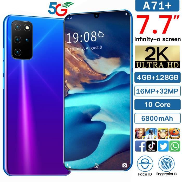 A71+ Blue 4 Go RAM+128 Go ROM 7.7 Pouces 5G Senior Vlogging Smartphone Pas  Cher Android 10 4G Dual SIM Incassable Portable Debloque - Cdiscount  Téléphonie