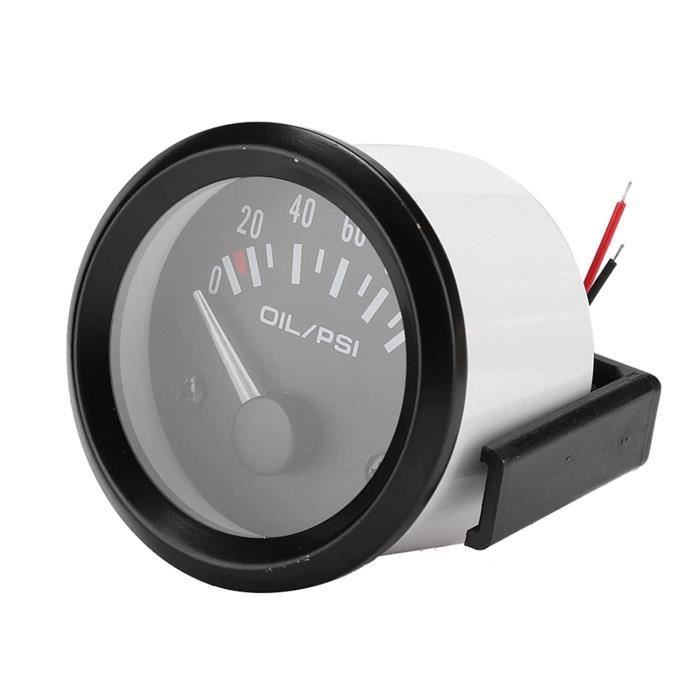 Manomètre Pression D'Huile 52mm 0-100 PSI 12V Avec Capteur - Pour Voiture Moteur Haute Sensibilité