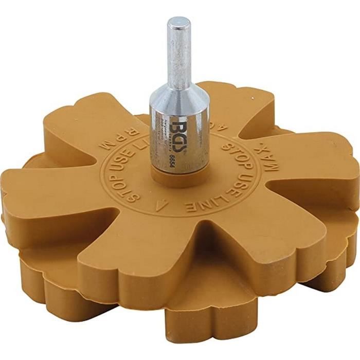 Gomme à Autocollants Pour Voiture – 2 Disques En Caoutchouc Avec Adaptateur – Idéal Pour Retirer Vinyle, Colle Et Autocollants De Carrosserie