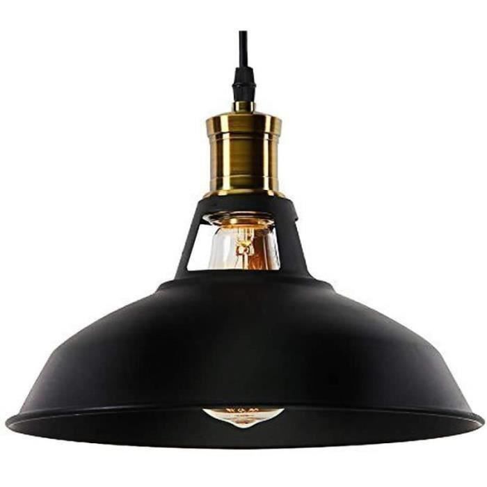 Rétro Metal Suspension En Métal Cage E27 Eclairage De Plafond , Industrielle Lustre Lampe Vintage Pendante Lumiere Plafonnier Noir Ensoleille 90138383
