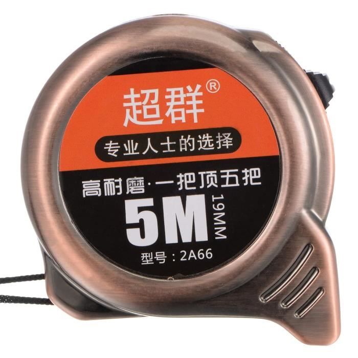 Ruban Mesurer 5 Mètres Echelle Métrique Règle Rétractable Acier Carbone ...