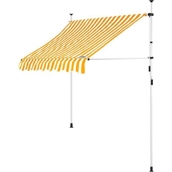 9249-Auvent Rétractable Manuel,Store Banne,Marquise De Balcon Sur Pied 450x300 Cm Stores