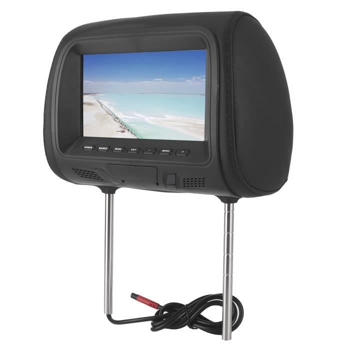 Dilwe écran de siège arrière Siège de voiture arrière MP5 lecteur multimédia moniteur DVD appui-tête écran LCD 7 pouces