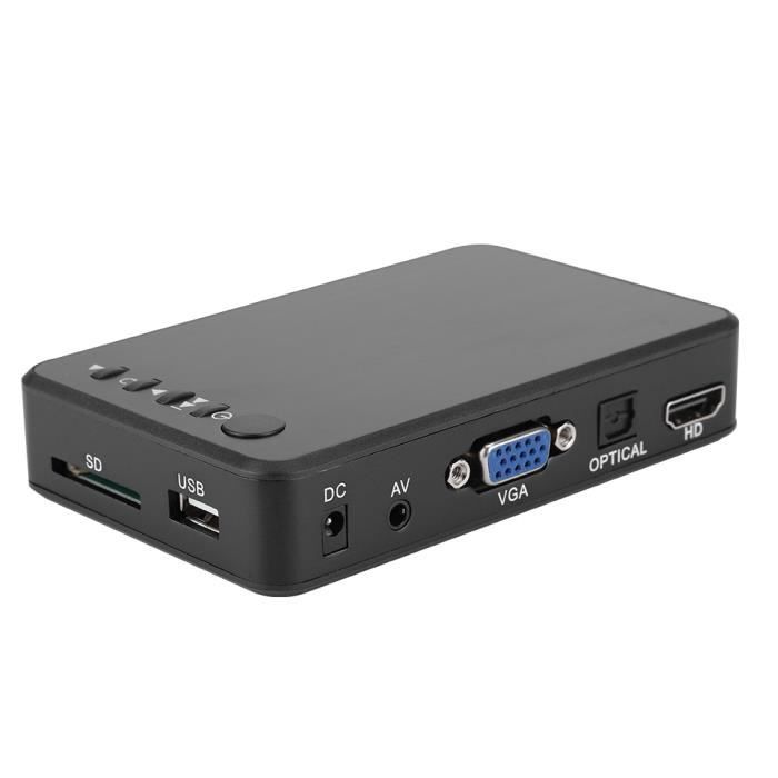 Dioche Lecteur multimédia HD Lecteur de disque dur 1080P 4K Mini HDMI Media Audio Video Advertising Player (EU Plug 100-240V)