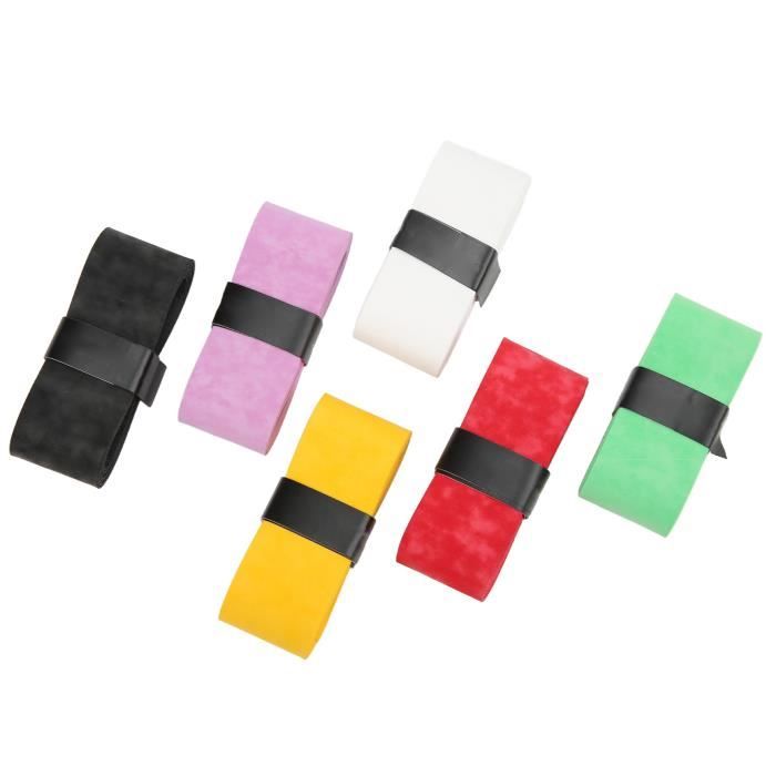 HUIOP Lot de 60 raquettes de tennis, surgrips antidérapants, bande de sueur Wraps, raquette de badminton sur poignée canne à pêche, bande adhérente, surgrip de tennis