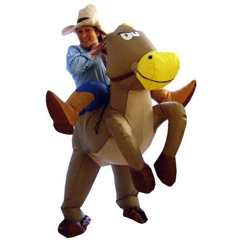 Costume De Cheval Gonflable Pour Adulte - Gonflage Rapide Par Ventilateur - Pour Halloween, Fêtes, événements (taille 150-190 Cm)