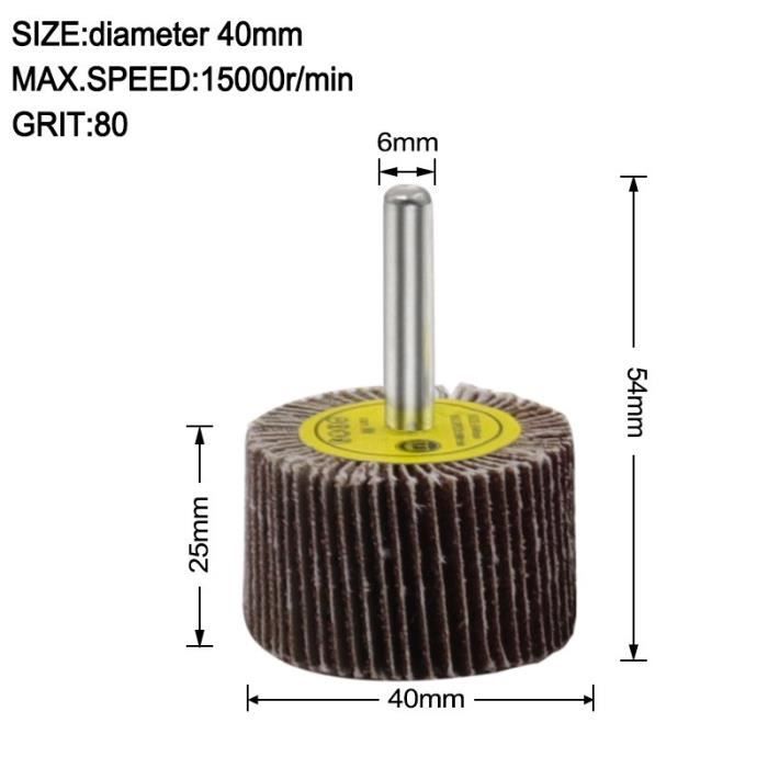 Roue De Ponçage A Lamelles 10 Roues à Lamelles 40x25x6mm - Pour Meulage Et Polissage Disque Dremel