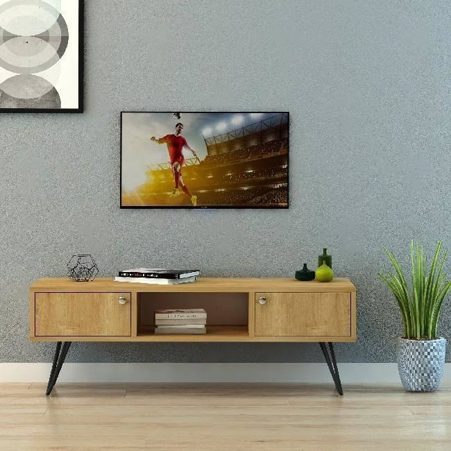 Meuble Multifonction Homemania 90x35x69 Cm - Panneau Aggloméré, 2 Portes + 2 étagères - Noir Et Blanc, Facile à Monter