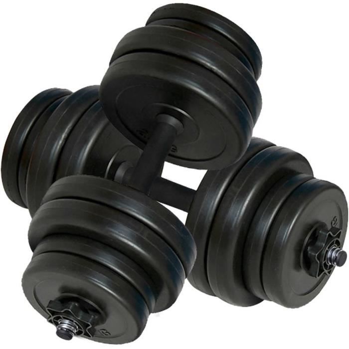 jeu d halteres ajustables exercices et fitness halteres avec poids interchangeables 30 kg ideal pour la musculation cdiscount jardin