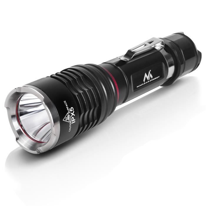 Lampe torche LED Maclean MCE220 Cree - 10W 800 lumens - Support vélo - 3 modes d'éclairage