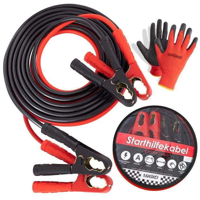 Câbles De Démarrage Voiture 4M 800A - 12V/24V - Pour Moteurs Essence Et Diesel - Sac Inclus