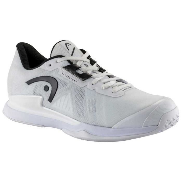 Chaussures de tennis HEAD Sprint Pro 3.5 pour hommes - Blanches-Noires - Taille 43 - Confort léger et respirant