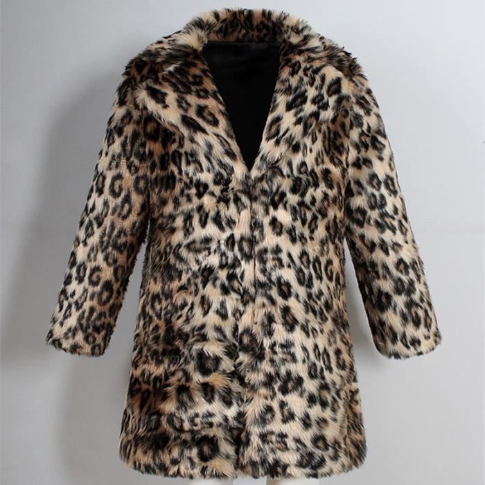 Manteau homme de marque Section moyenne et longue Grand col en fourrure fausse fourrure manteau 