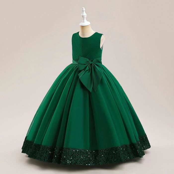 Robe de princesse de luxe en velours pour filles avec haut en forme de A pour mariage main image 1