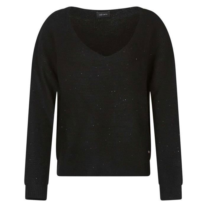 Pull pailleté noir on sale