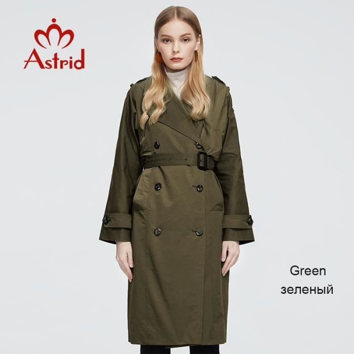 Trench-coat Femme Longue Imperméable Avec Capuche - Taille Grande, Ceinture, Décontracté, Pour Automne-hiver