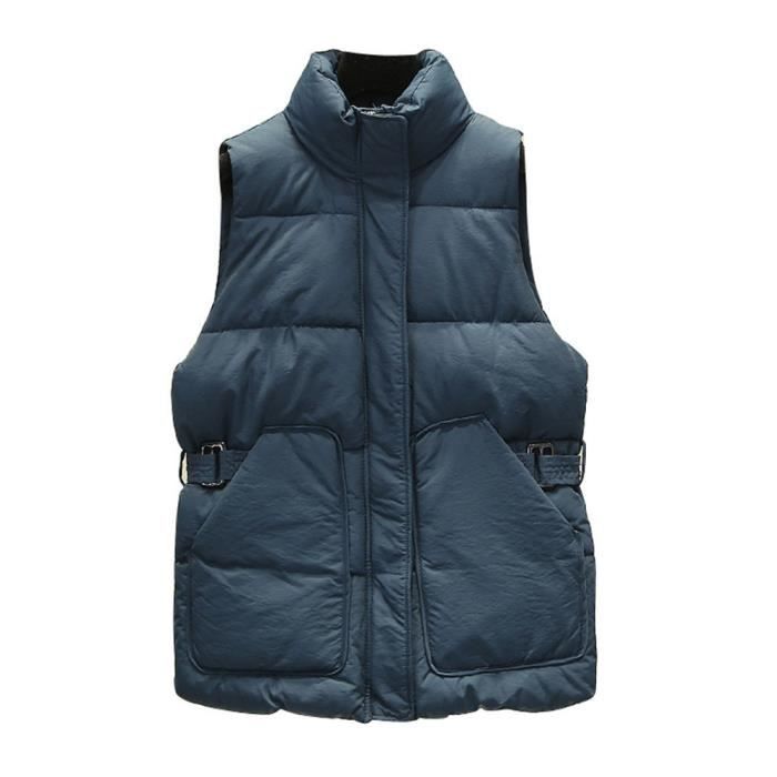 Doudoune Sans Manches Garçon Hiver - Gilet Matelassé Coupe-vent, Résistant à L'eau - Avec Capuche à Oreilles D'ours - Tailles 1 à 6 Ans