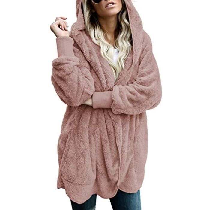 Onsoyours Veste En Laine Femme Revers Trench Coupe-Vent Manteau Long Parka Blouson Élégant À Manches Longues Couleur Unie Cardigan Coupe Ajustée Blazer Outwear Dès 32,99 € - Sur