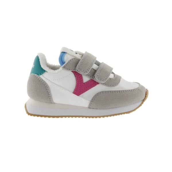 Victoria Astro Kids Nylon & Color - Baskets fille rose fuchsia à lacets semelle plate Victoria Astro Kids Nylon & Color - Baskets fille rose fuchsia à lacets semelle plate