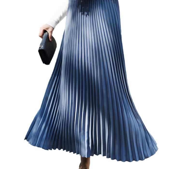 Jupe plissee longue taille elastique sale