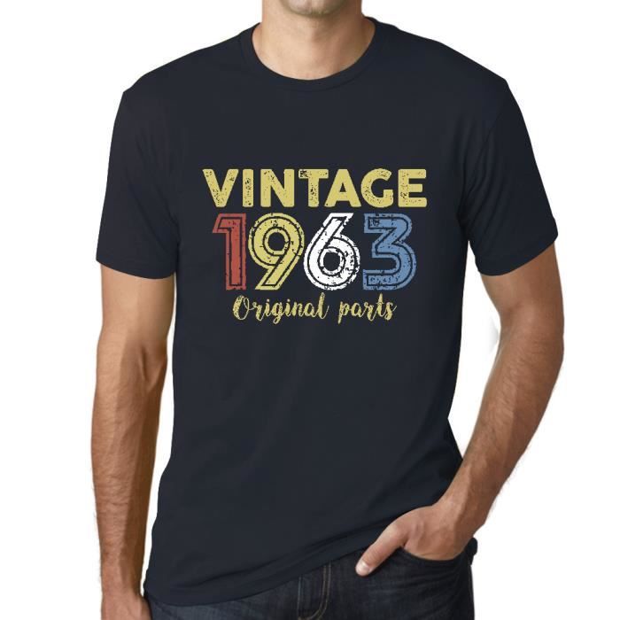 Homme Tee-Shirt Pièces D'Origine 1963 – Original Parts 1963 – 60 Ans T-Shirt  Cadeau 60e Anniversaire Vintage Année 1963 Marine - Cdiscount Prêt-à-Porter