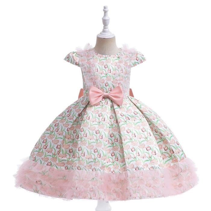Robe De Cérémonie Neuve Fille 12-13 Ans - Marque Tartine Et Chocolat - Imprimé Floral - Manches Longues
