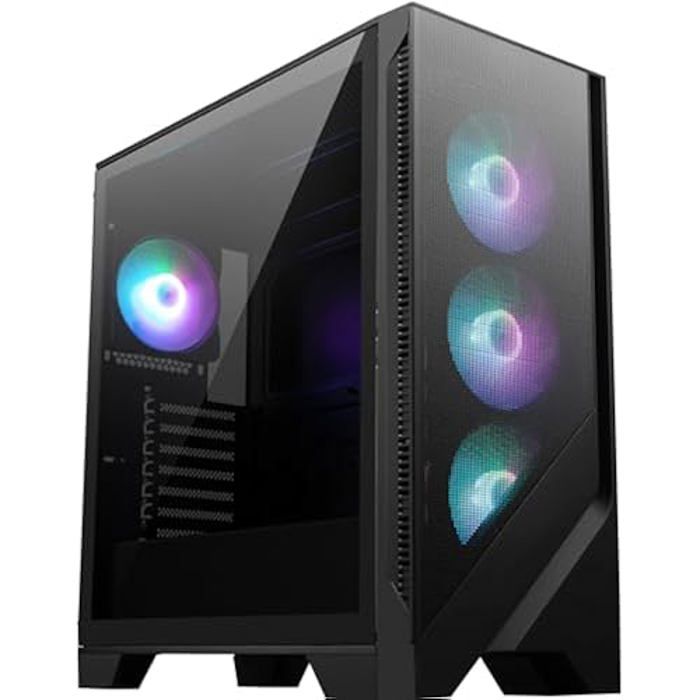 MSI MAG Forge 321R Airflow Boîtier PC Moyen Tour – ATX Compatible avec Les GPU RTX 40 Ventilateurs ARGB filtres à poussière