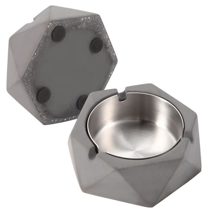 Cendrier Résine Avec Couvercle - Design Yoga, Dimensions 9x8.5x8.5 Cm, Facile à Nettoyer, Pour Maison/bureau