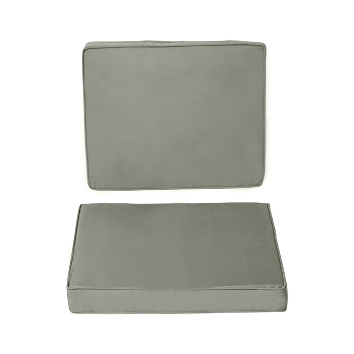 Coussins pour chaise - coussins fauteuil de jardin - Outsunny - coussin assise et dossie - polyester - 56x52/56x46cm - gris foncé