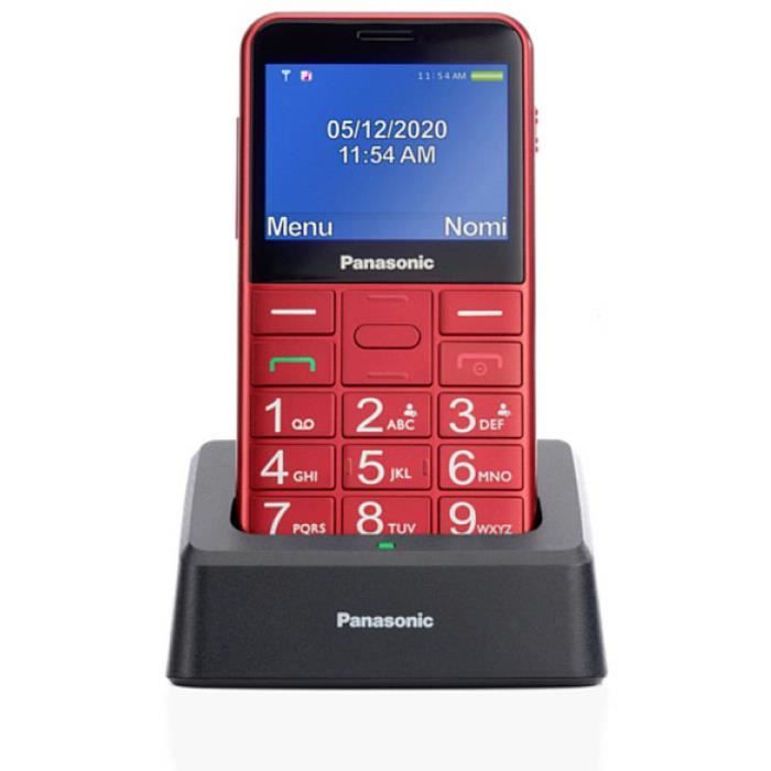 Panasonic KX-TU155 Téléphone portable pour séniors rouge