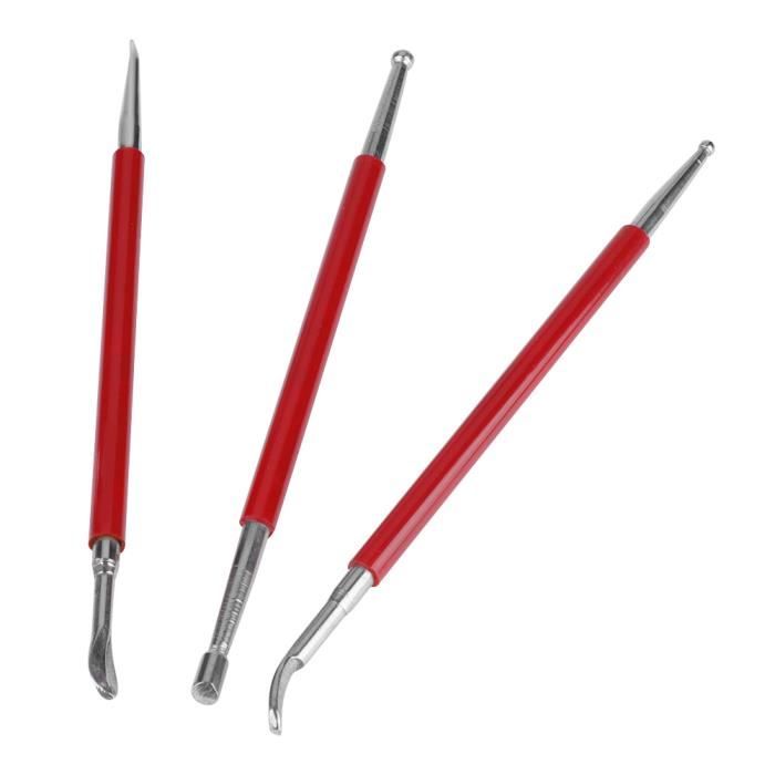 Kit 3 Outils De Modelage Pour Cuir - Matoir Et Presse Pour Artisanat Et Maroquinerie