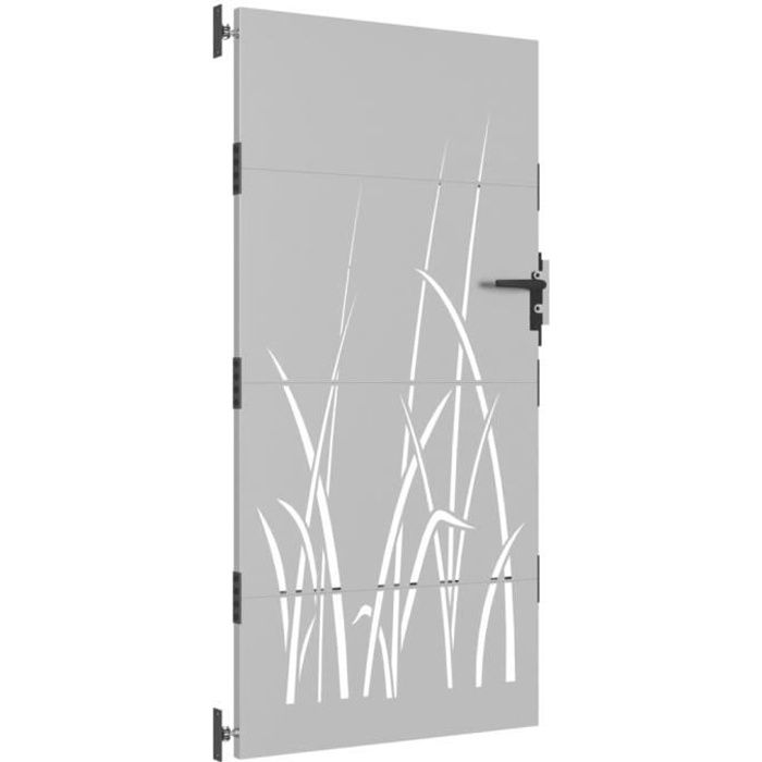 Portail de jardin - SALUTUYA - TJ0318 - Acier corten - 85x175 cm - Design ajouré