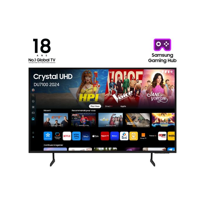 Téléviseur LED 4K 55 (140 cm) avec HDR10+ Wi-Fi Bluetooth AirPlay 2 HDMI 2.0 et son 2.0 20W.