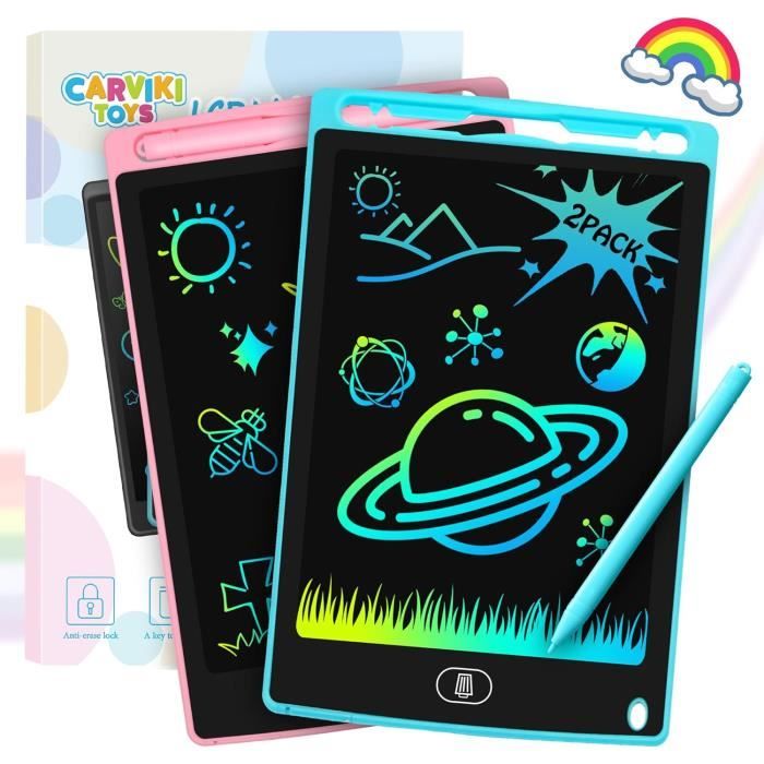 2 Pack Tablette Dessin Enfant – Ardoise Magique LCD 8,5 Pouces, Jouet Éducatif 2-7 Ans Pour Garçons Et Filles, Idéal Pour Dessiner, Écrire Et Jouer ! - 8