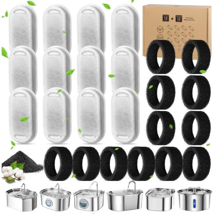 12 Recharges Filtres Anti-odeurs Charbon Actif Pour Poubelle - Éliminateur Odeurs - Noir - Taille 80x80x5 Mm - 5