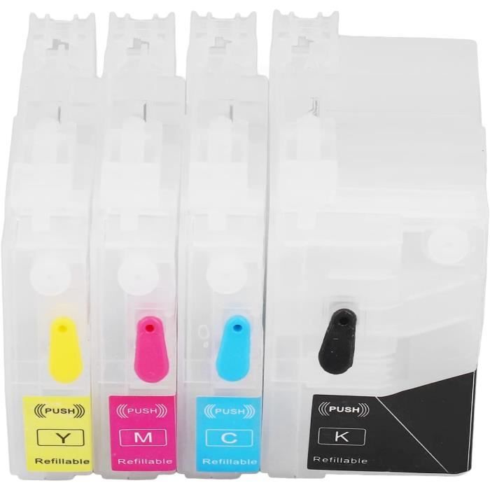 F-INK Lot 4 Cartouches Encre Sublimation Compatible Sawgrass Virtuoso SG400 & SG800 – CMJN 40/32 Ml