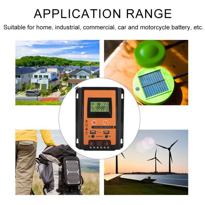 Contrôleur De Charge Solaire MPPT Generic 30A Avec Écran LCD