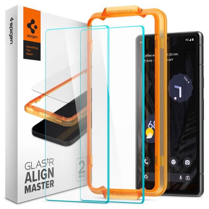 Protection décran - Spigen - GLAStR Fit - Google Pixel 7a - Verre trempé - Applicateur inclus