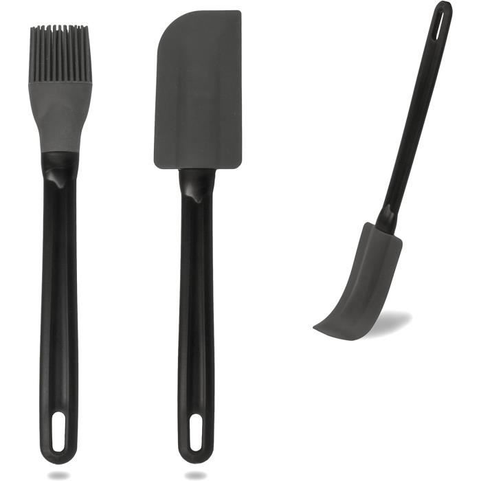 Set d'ustensiles de cuisine en silicone - Pinceau à pâtisserie et spatule  en noir anthracite (1 pinceau à[S145] - Cdiscount Maison