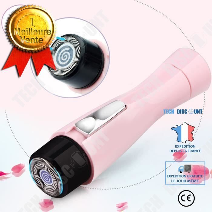 TD® Rasoir électrique pour femme Imperméable Épilation Mini Epilateur pour femme Etanche avec battérie