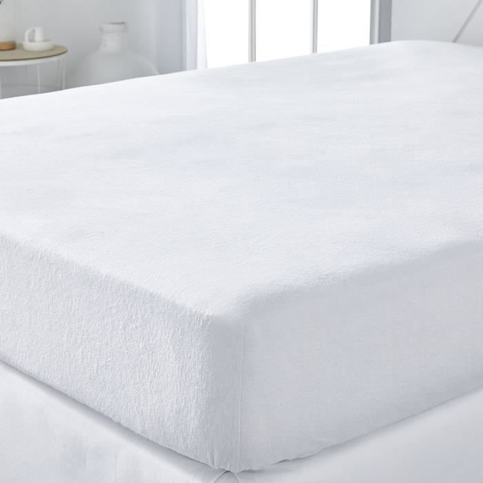 Protège matelas absorbant - TODAY - Essential - Pour lit 2 personnes - 160 x 200 cm à bouillir