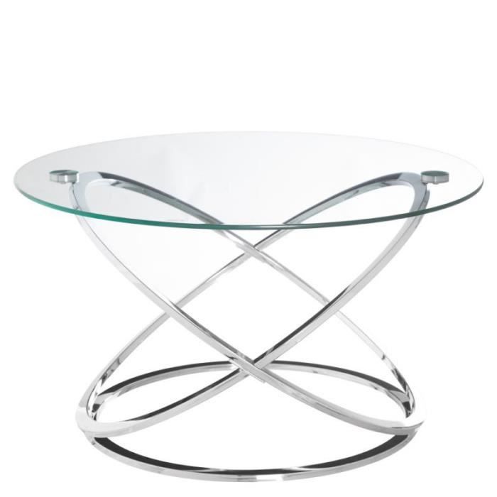 Table Basse Ronde Verre Achat Vente Pas Cher