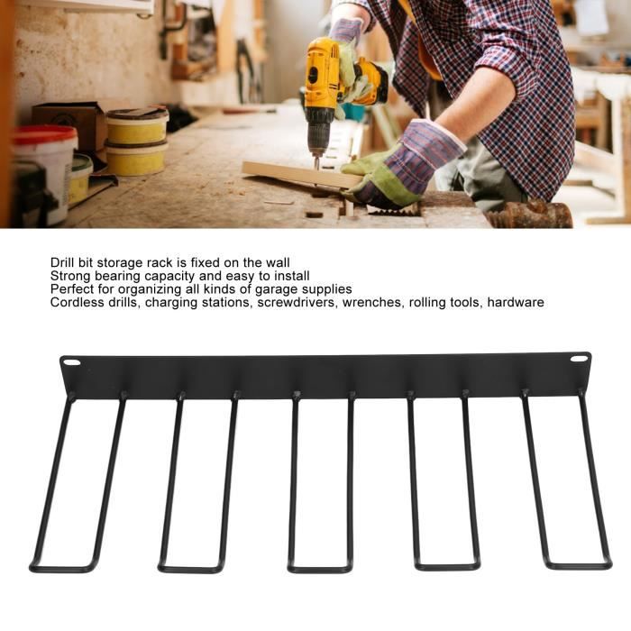 Support Mural Pour Outils De Garage VEVOR - 10 Crochets Réglables, Charge 272 Kg, Rangement Pour Pelles, Tuyaux, Matériel De Jardin