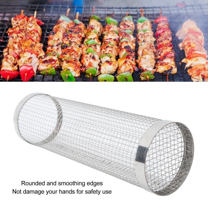 Filet Et Panier De Barbecue 2 Pièces En Acier Inoxydable - Pour Légumes, Viandes (charbon Ou Gaz) - Modèle B90