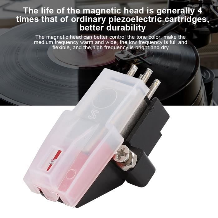 Stylet à cartouche magnétique en vinyle, aiguilles de platine pour