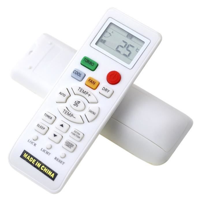 Telecomando Airwell Télécommande Universelle Climatiseur Airwell/Gree - Compatible RC08B RC08A - Matière ABS Blanc Climatiseur Gree