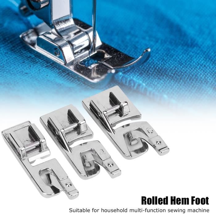 Pack De 2 Pieds Spéciaux Pour Machine à Coudre Quigg : Pied Surjeteur Et Pied Ourlet Roulé – Faciles à Installer !