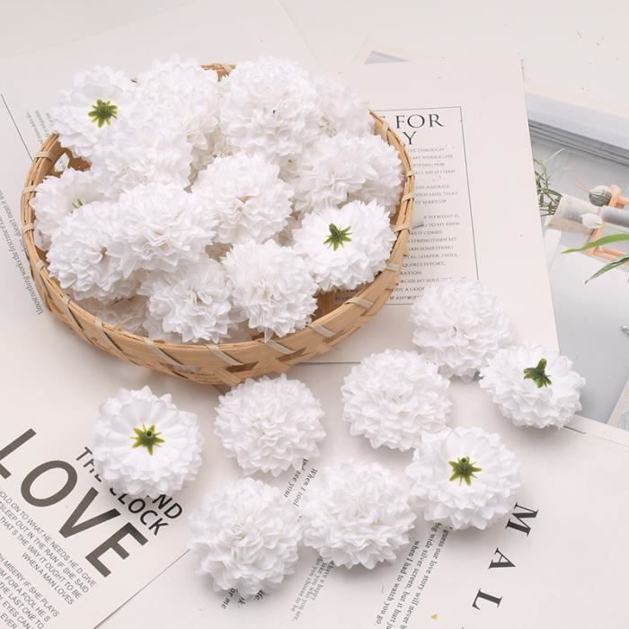 12 Fleurs Artificielles Hortensia MUYAPAY - Boules Chrysanthème Soie - Décoration Maison